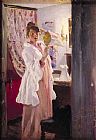 Marie Canvas Paintings - Marie en el espejo